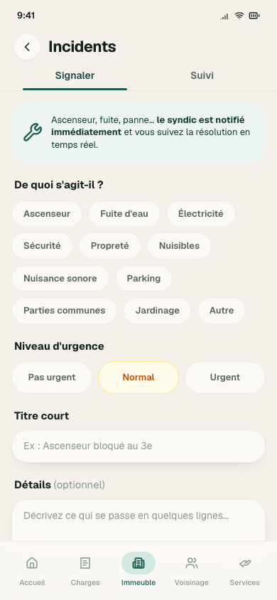 Signalement d'incident